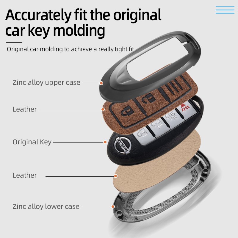 Car Key Accessories Smart Key Fob Shell Case Cover With Keychain For Nissan Patrol Y61 Y62 Rogue Funda Para Llaves De Coche