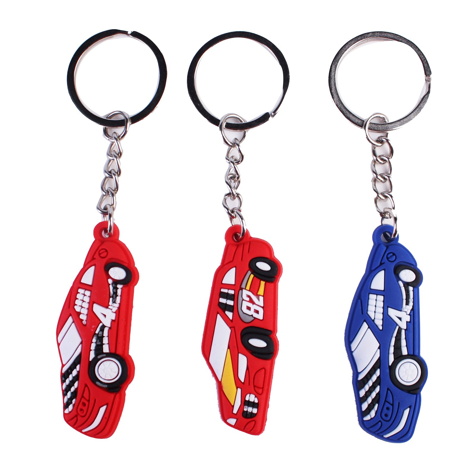 2024 Promotional Wholesale 2D PVC Custom Creative New Arrival Variety Mountaineering Car Sedan Key Chains Rings Gifts for Kids