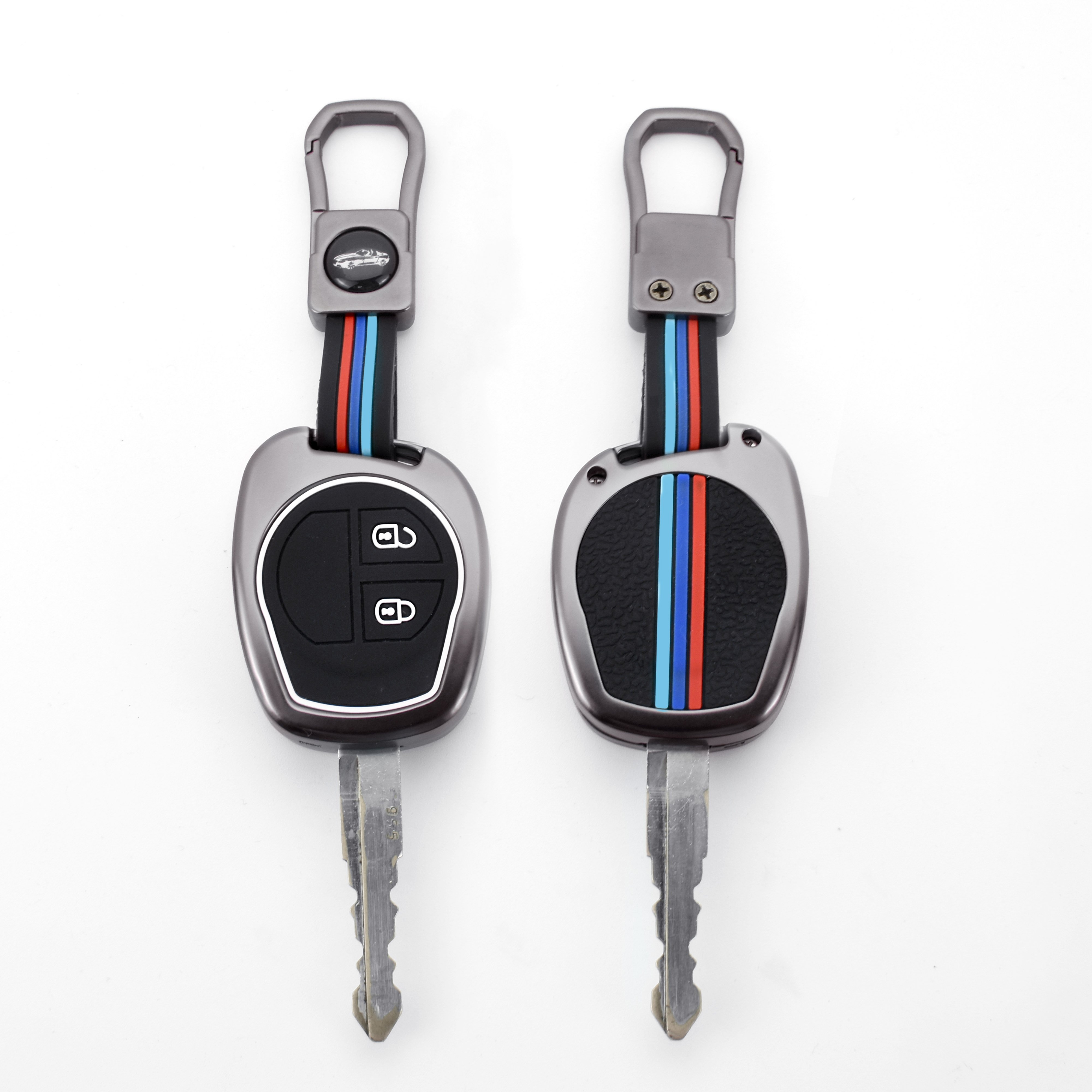 Zinc Alloy+Silicone Remote Car Key Cover Case Automotive Smart Key Shell Fob Protector Suitable for Mahindra Car Key Accessories