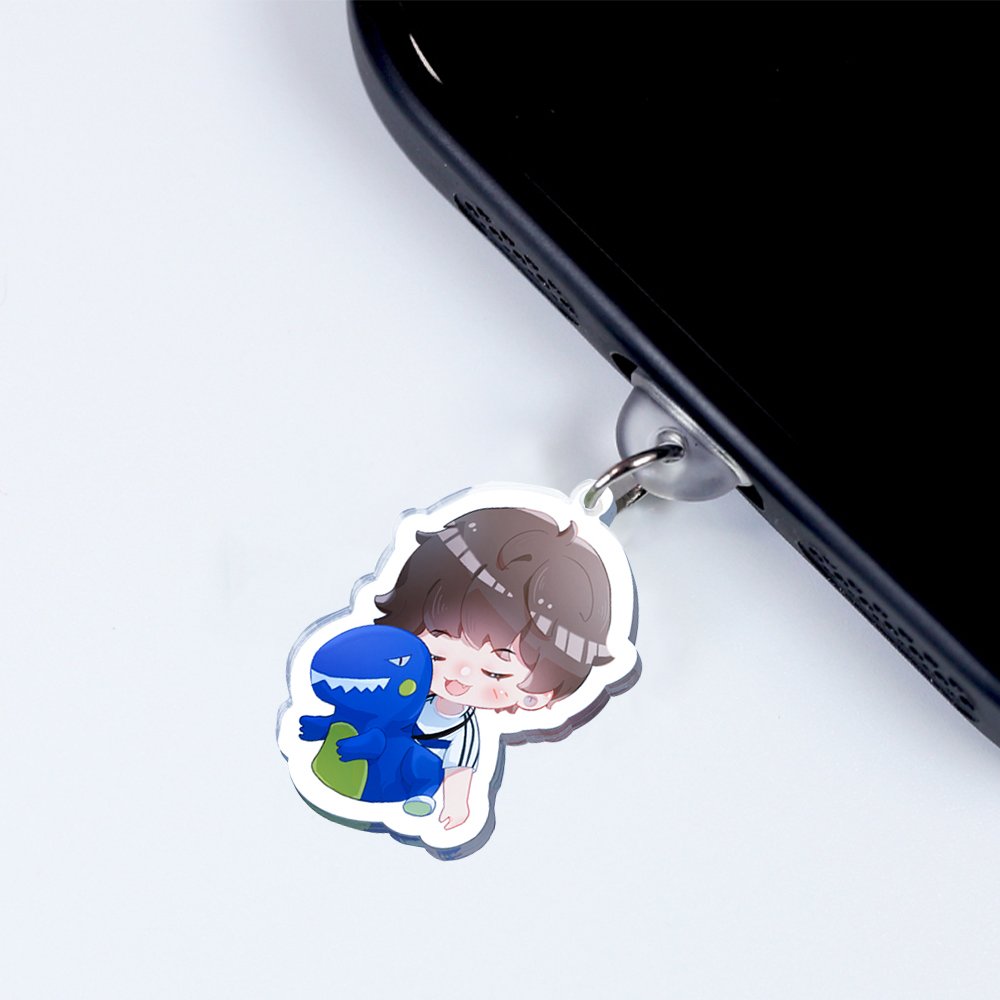 custom dust plug charms Kawai Anti Dust Cap Pendant Charge Port Plug For iPhone Type C Dust Protection cell phone