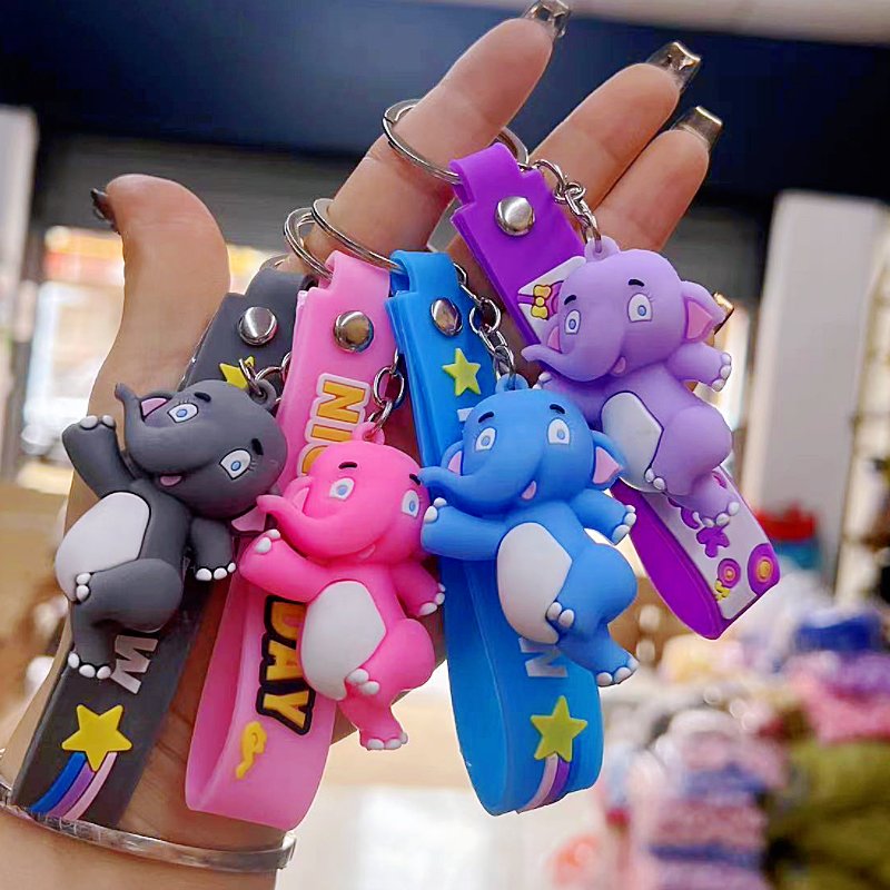 High Quality Cute Owl Car Keychain Accessories Cheap Cartoon AnimeLanyards Rubber Key Holder Tide Play Doll Accessories
