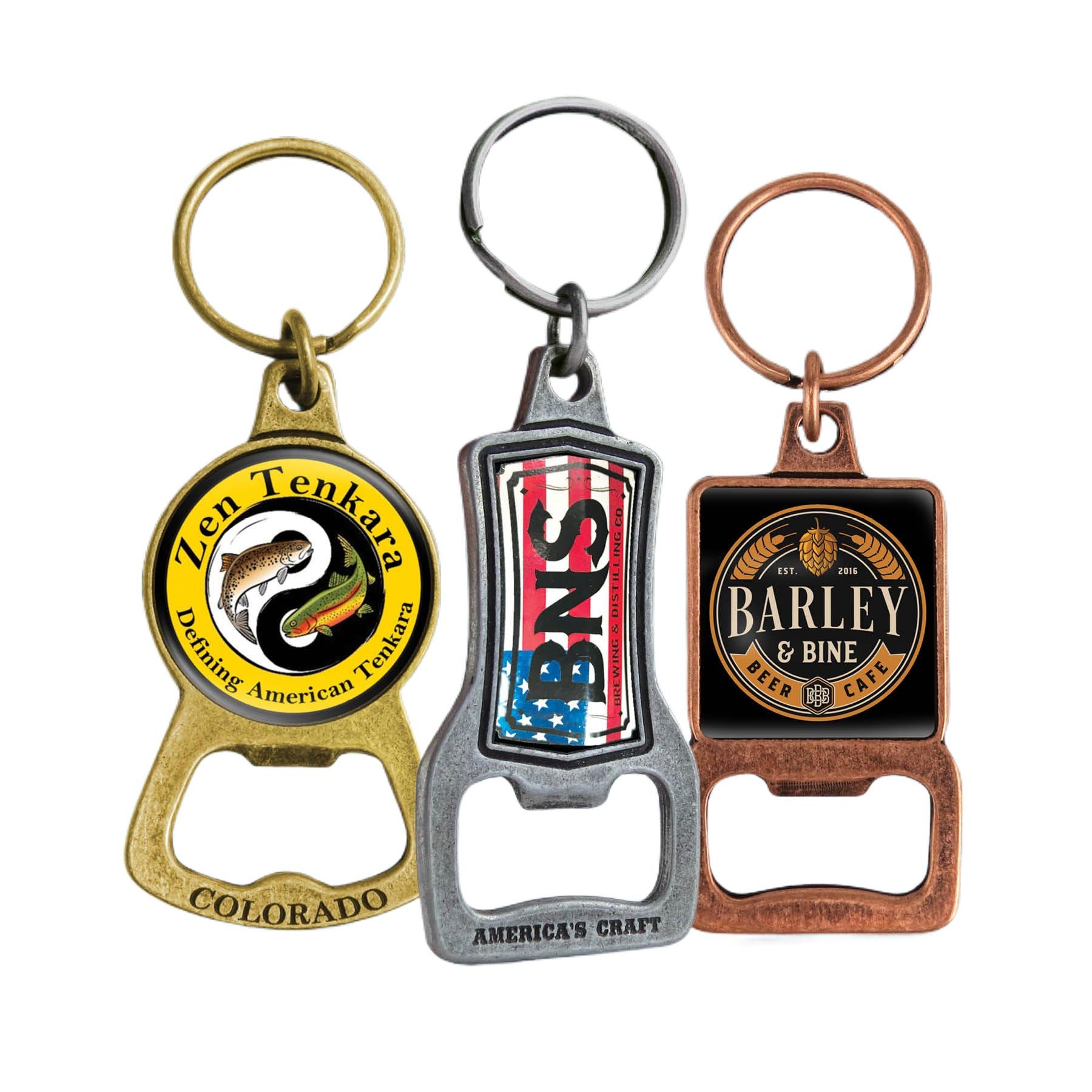 Bottle Opener Keyring Metal Cat Keychain Custom Key Chain Accessories Keytags Anime Sublimation Keychains