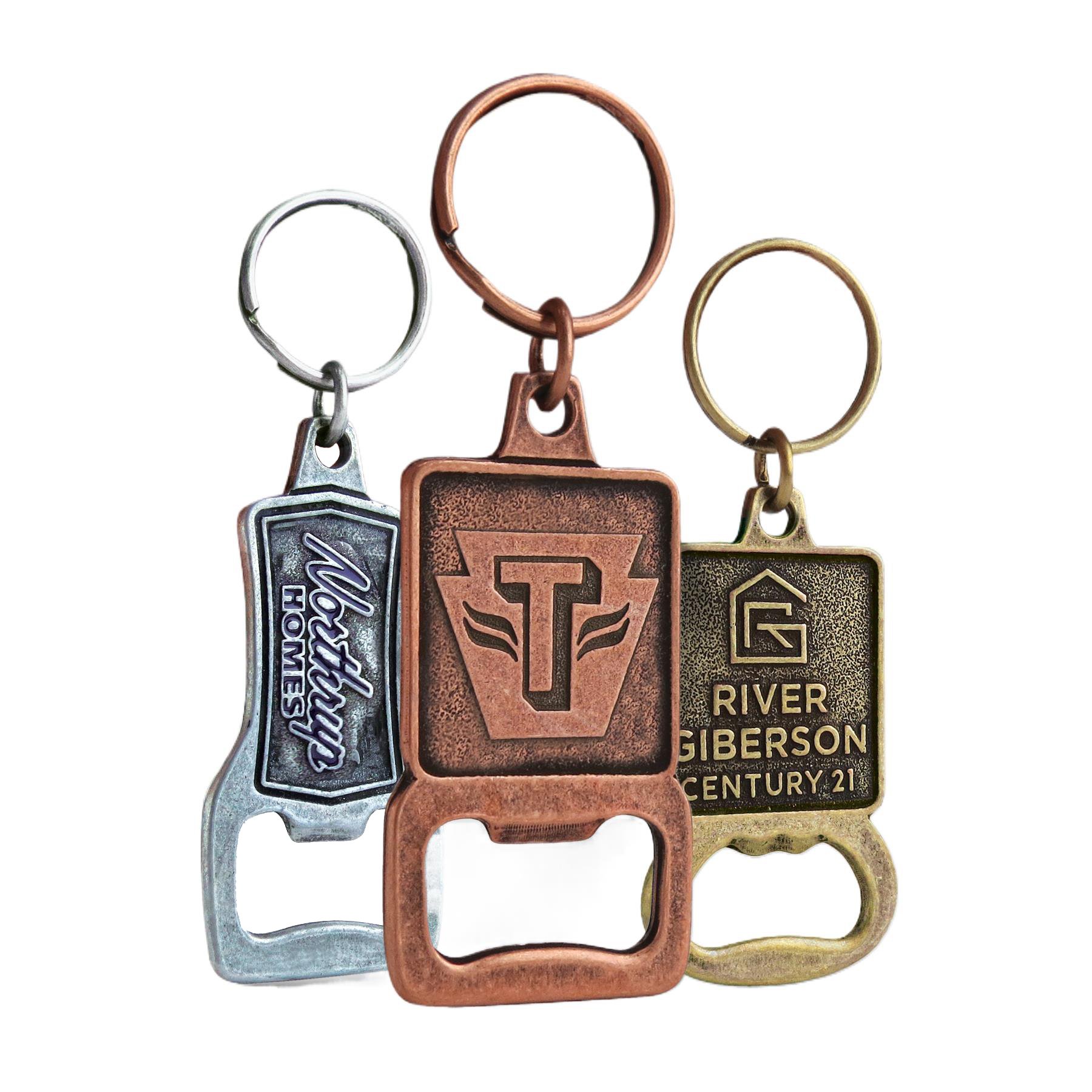 Bottle Opener Keyring Metal Cat Keychain Custom Key Chain Accessories Keytags Anime Sublimation Keychains