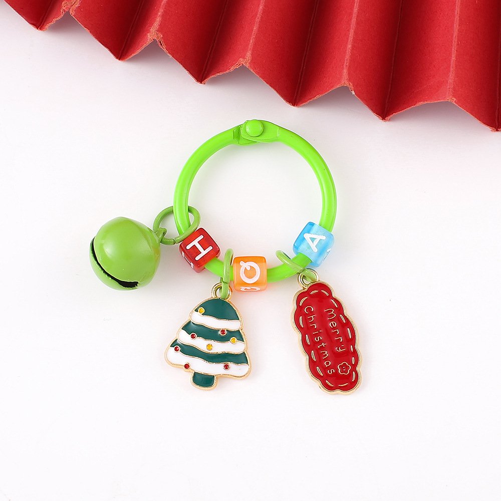Promotional Santa Snowman Character Zinc Enamel Keychain Cute Christmas Keychain Accessories Custom Metal Keychain