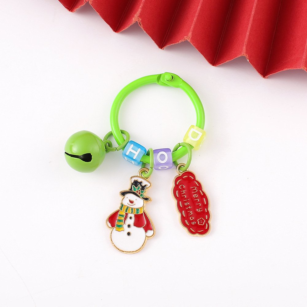 Promotional Santa Snowman Character Zinc Enamel Keychain Cute Christmas Keychain Accessories Custom Metal Keychain