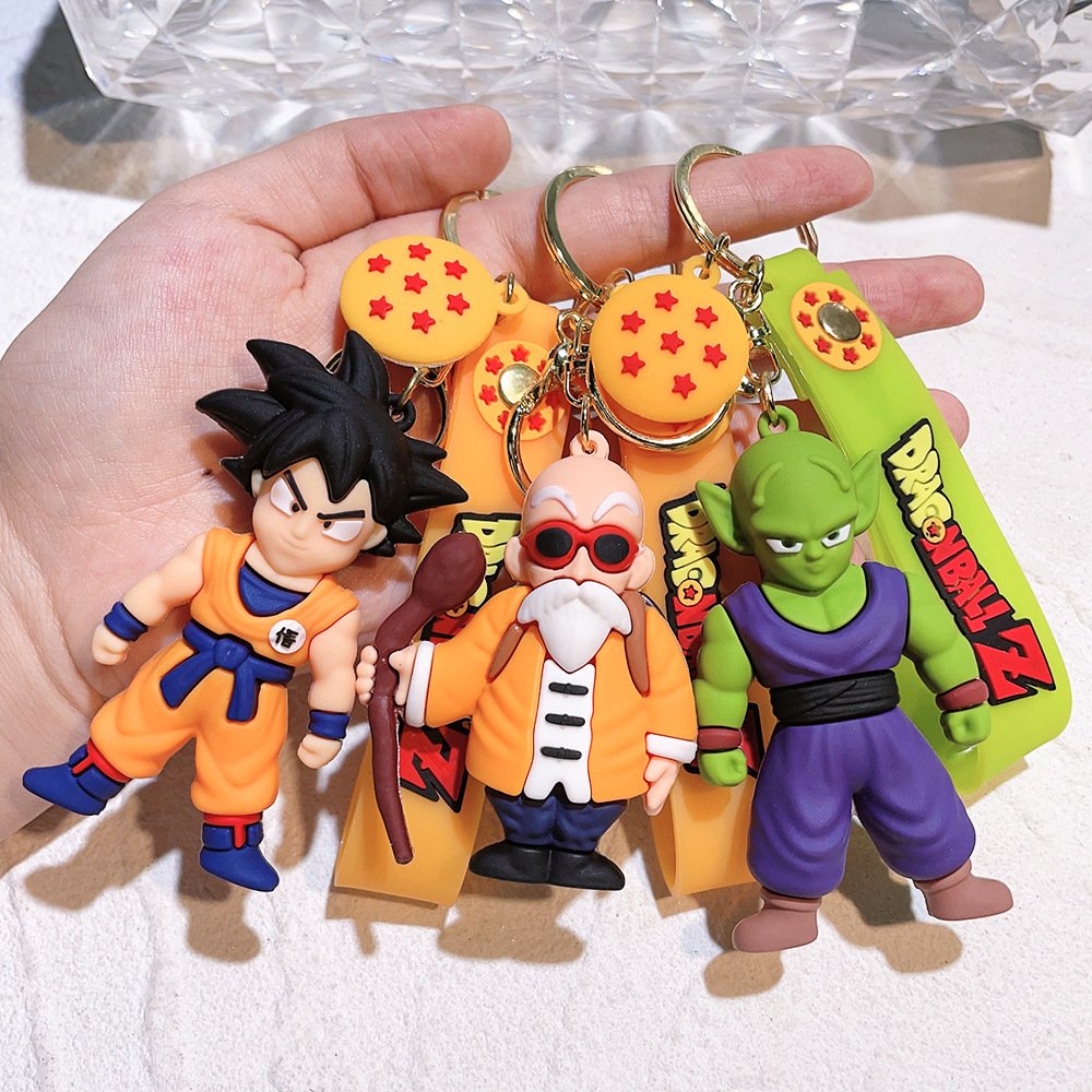 Cartoon 3d Pvc Dragon dbz Key Chain Anime Ball Keychain Car Key Chain Bag Pendant Doll Pendant Goku Keychain For Kids' Gift