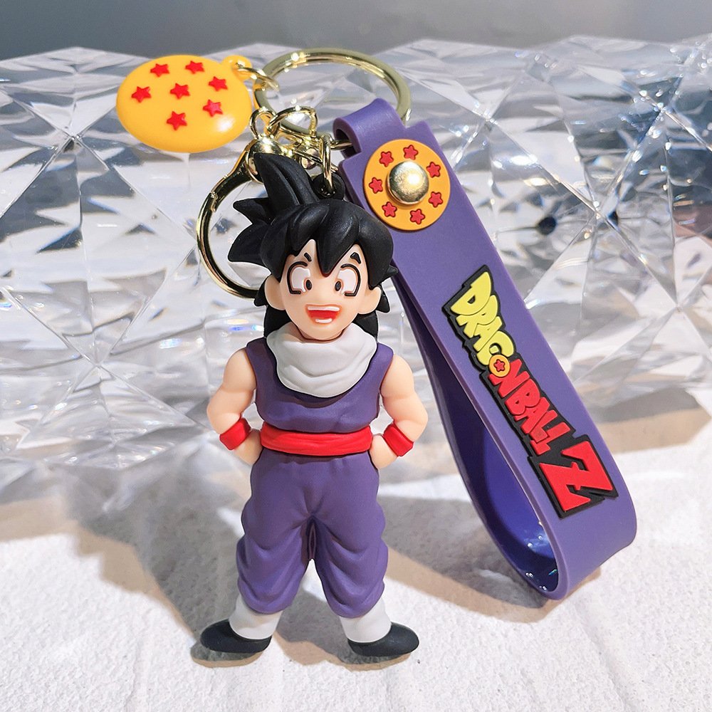 Cartoon 3d Pvc Dragon dbz Key Chain Anime Ball Keychain Car Key Chain Bag Pendant Doll Pendant Goku Keychain For Kids' Gift