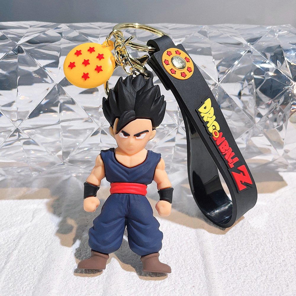 Cartoon 3d Pvc Dragon dbz Key Chain Anime Ball Keychain Car Key Chain Bag Pendant Doll Pendant Goku Keychain For Kids' Gift