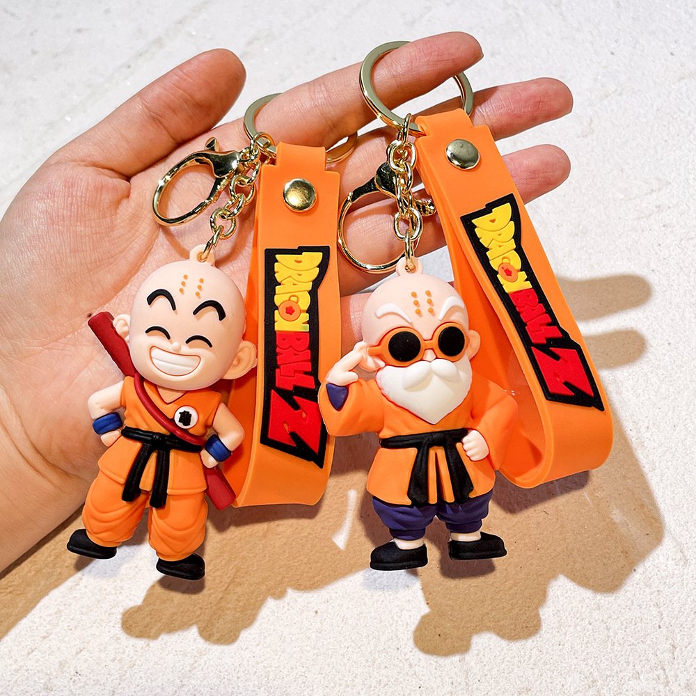 Cartoon 3d Pvc Dragon dbz Key Chain Anime Ball Keychain Car Key Chain Bag Pendant Doll Pendant Goku Keychain For Kids' Gift