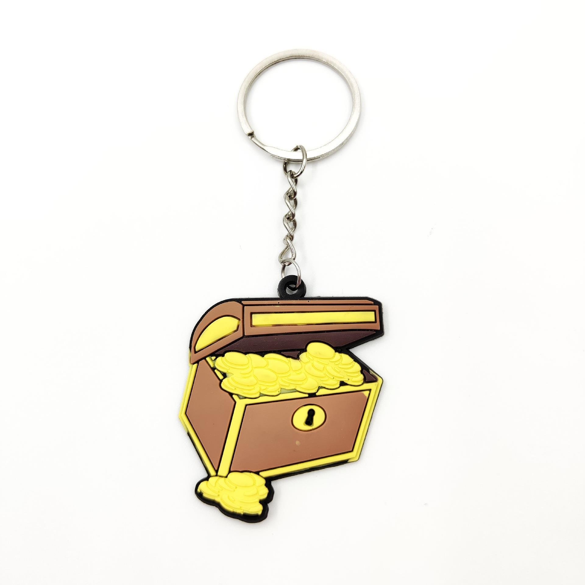 Manufacturer Custom Embossed 2D Logo Keyring Gift Designer Rubber Soft Pvc Keychain