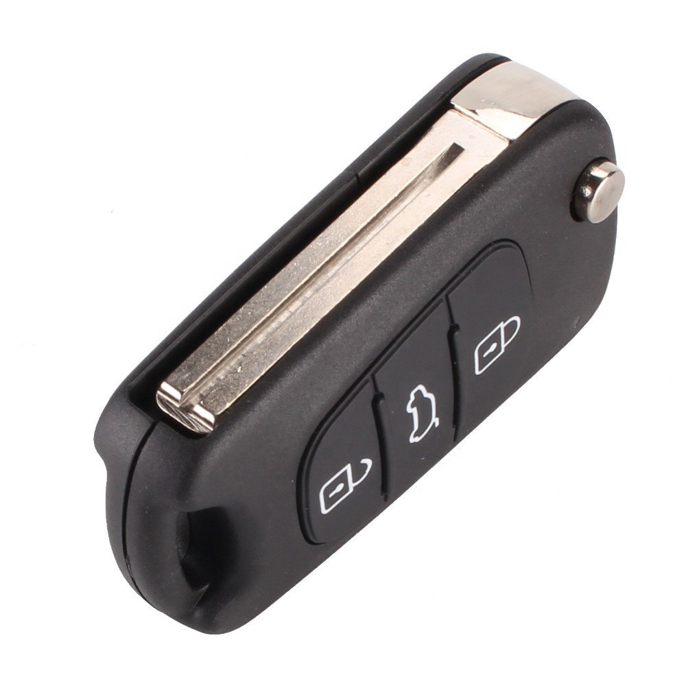 Stock remote car fob shell flip key case for Kia Hyundai IX25 IX35 Sonata plastic car key accessories