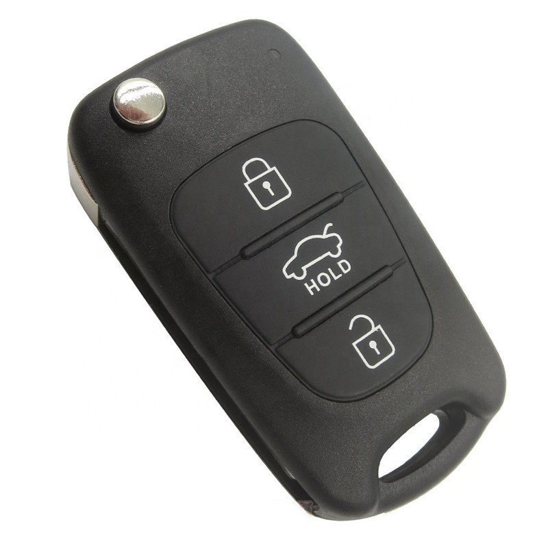 Stock remote car fob shell flip key case for Kia Hyundai IX25 IX35 Sonata plastic car key accessories