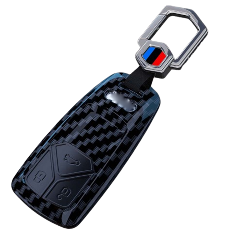Carbon Fiber ABS Car Key Case Cover Car Holder Shell Remote Cover Car-styling Accessories For Audi A1 A3 A4 A5 Q7 A6 C5 C6