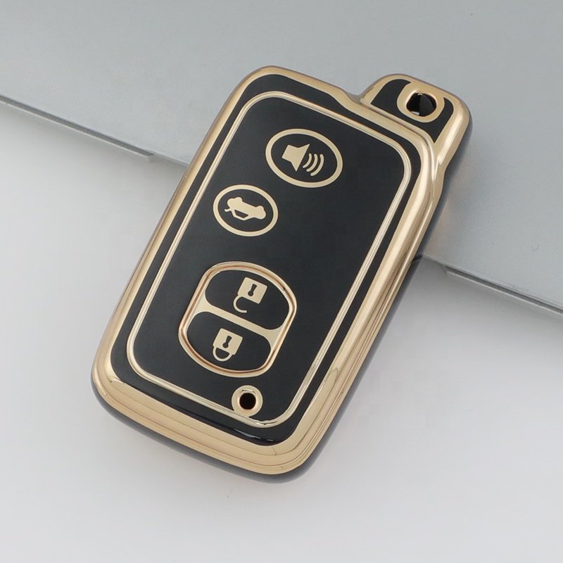 New design TPU Car Key Cover Accessories with Keychain For Toyota Avensis Land Cruiser Prado 150 TPU Car Key case holder