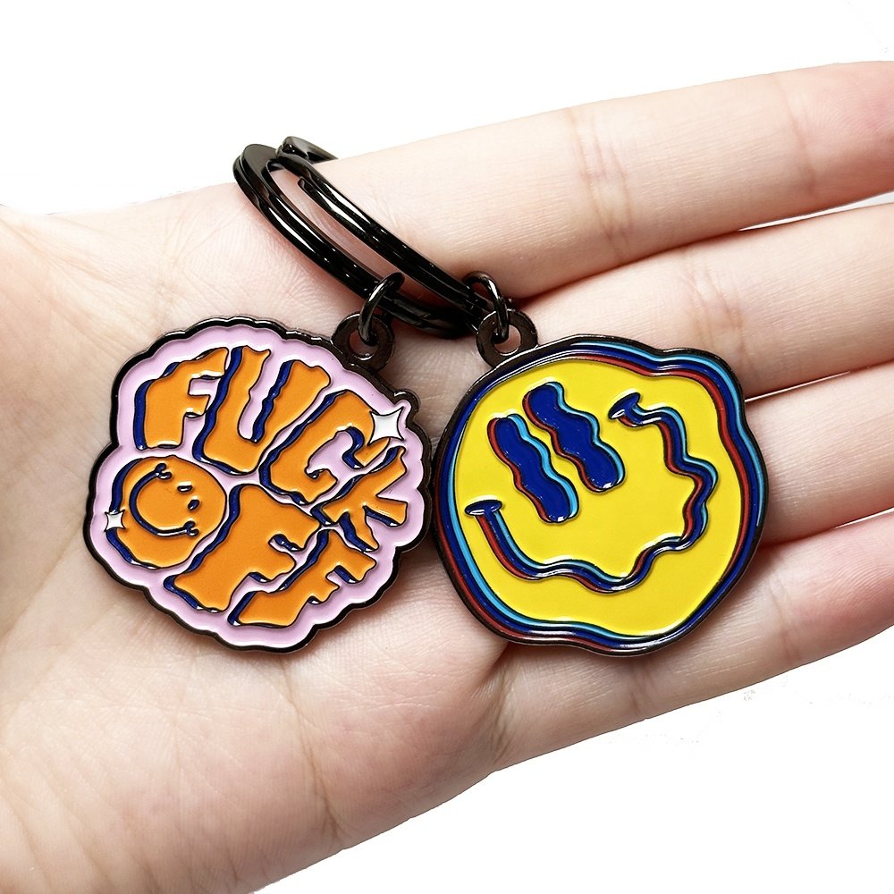 Customizable Keychain Metal Car Keychains Cute Logo Key Tags Chains Custom Llavero Automotive 3D Ring