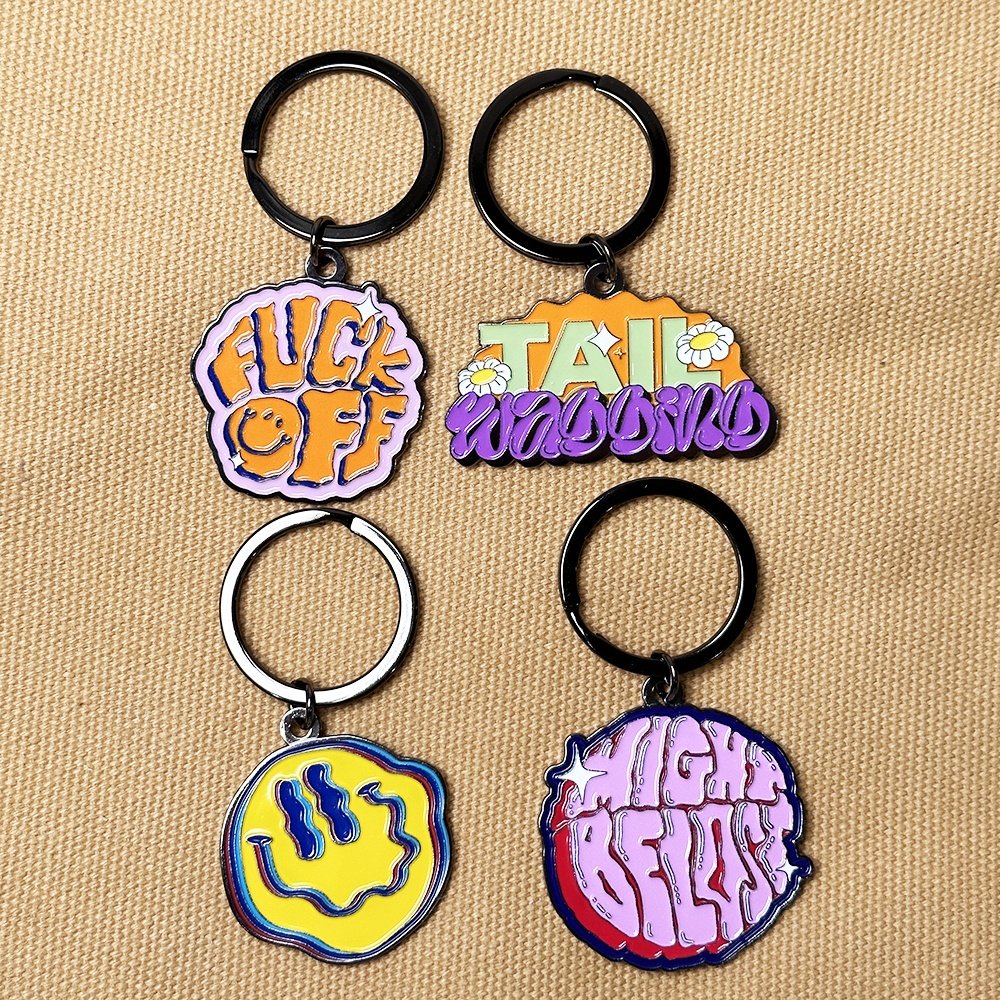 Customizable Keychain Metal Car Keychains Cute Logo Key Tags Chains Custom Llavero Automotive 3D Ring