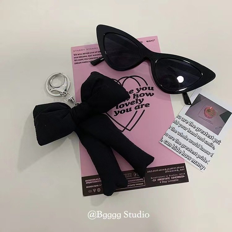 Fashion Handmade Leather Bow Keychain Bow-knot Keychain Car Keyring Holder Purse Bag Charm