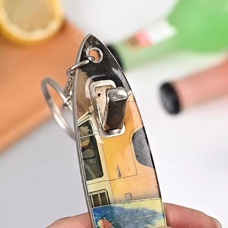 Xun Xin Alcohol Beer Bottle Keychain Metal Simulation Mini Beer Cocktail For Men Women Boyfriend Gift Car Key Miirror Keyring