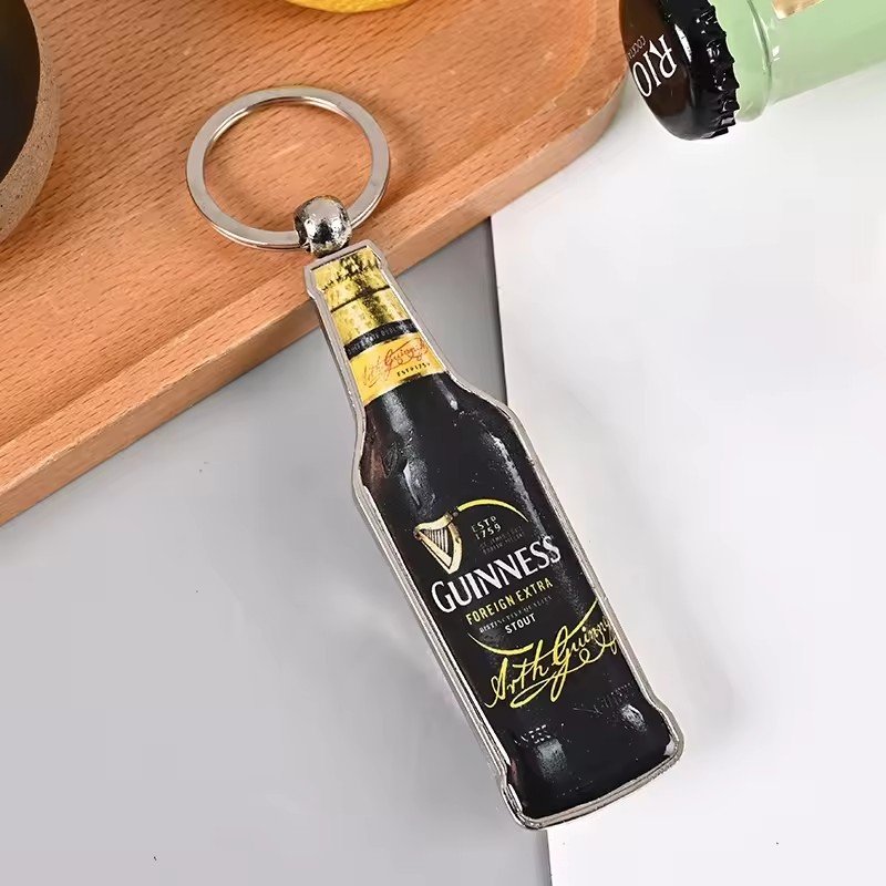 Xun Xin Alcohol Beer Bottle Keychain Metal Simulation Mini Beer Cocktail For Men Women Boyfriend Gift Car Key Miirror Keyring