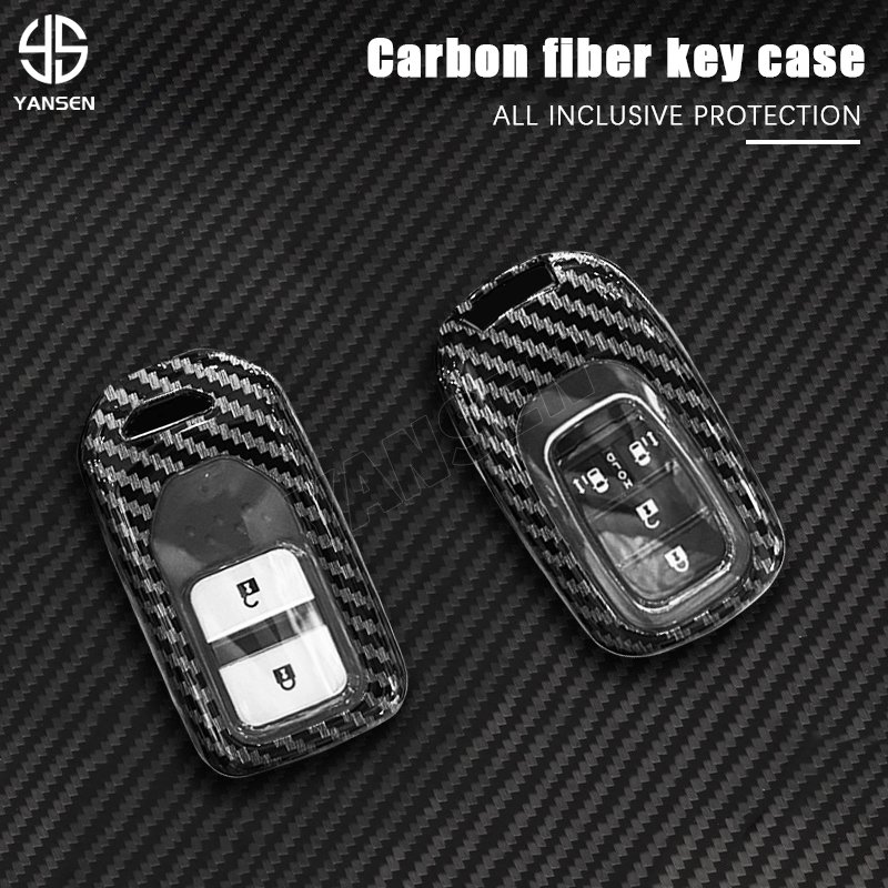 ABS Carbon fiber Remote Car Key For Honda Odessey City Jazz Accord CR-V HRV FIT XRV ZRV Civic 2022 2023 2024