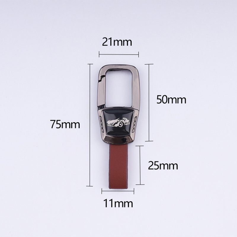 New fashion car brand key ring Metal leather easy assembly remote control car key sleeve accessories red Custom leather
