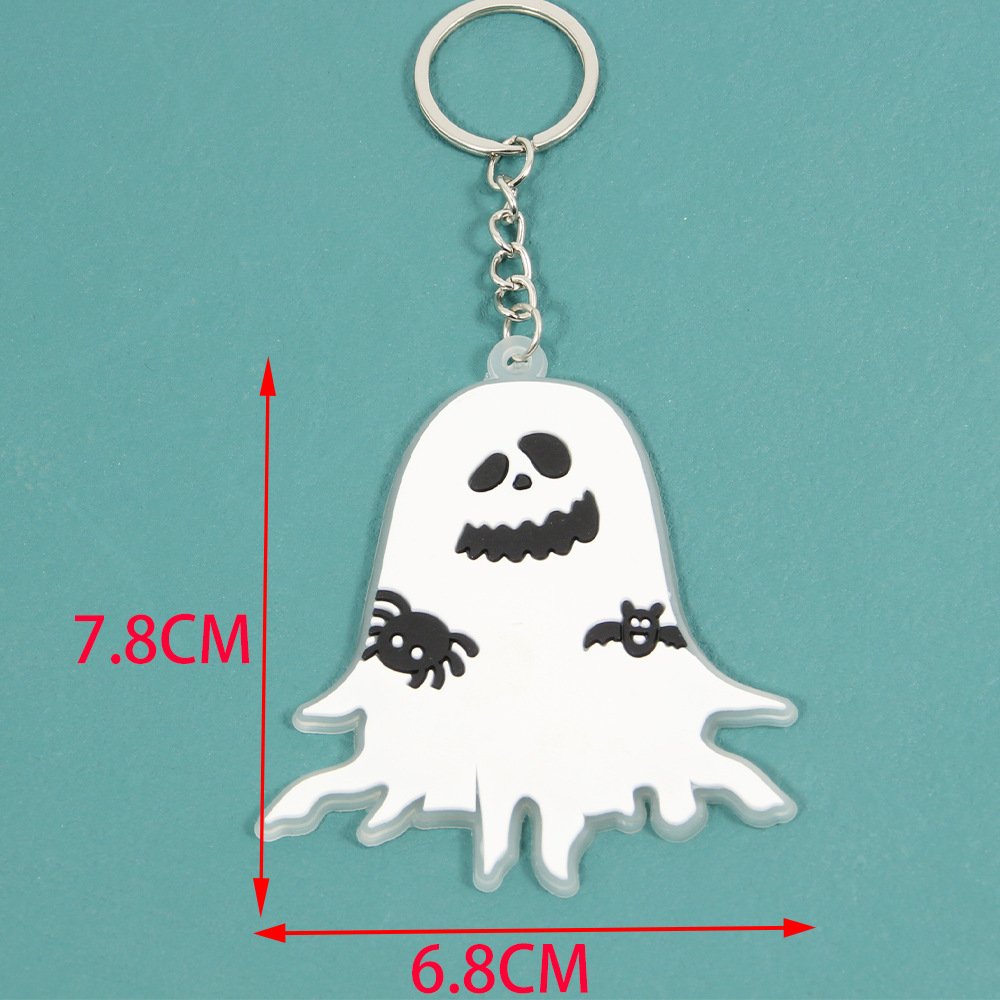 Cross-border New Cartoon Decorations Cute Soft Rubber PVC Halloween Bat Key Chain Gifts Party Key Ring