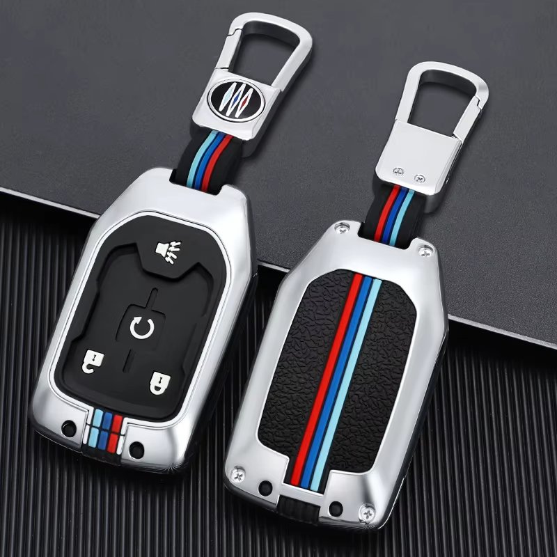 3/4/5/6 buttons Remote Car Key Fob Cover Case Water-proof Metal Car Key Accessories Fit for GMC Chevrolet Suburban Yukon