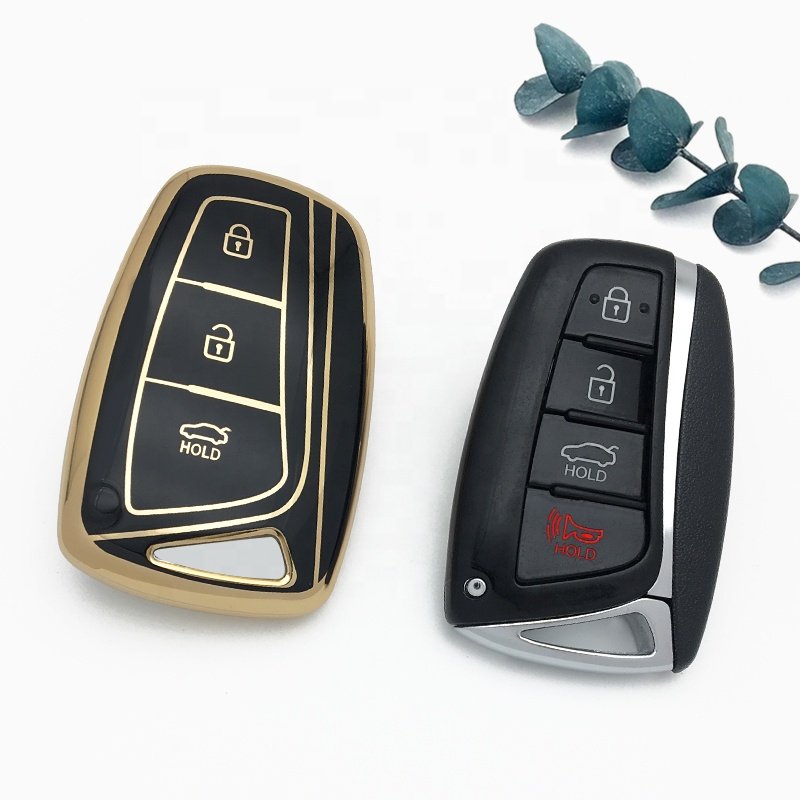 3/4 Buttons TPU Car Key Cover For Hyundai Grandeur GN7 Car Remote Key Case Cover Protective Shell Auto Shell Fob Case Keychain