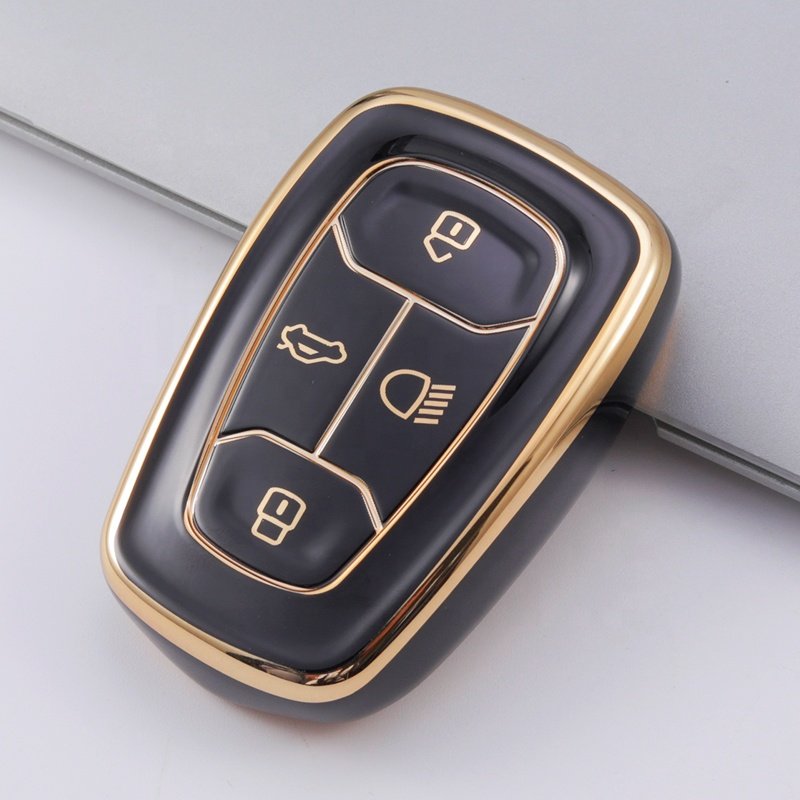 Gold Edge TPU car accessories key case cover Fit for TATA Altroz Harrier Tigor BS6 Gravitas Car Keys Shell