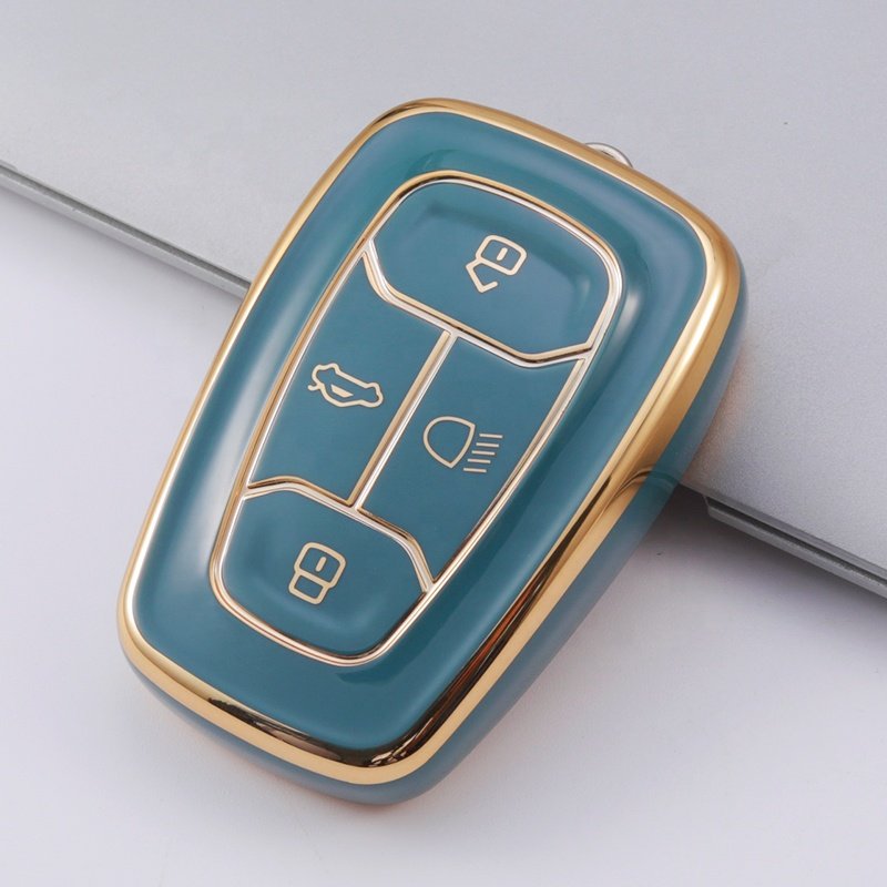 Gold Edge TPU car accessories key case cover Fit for TATA Altroz Harrier Tigor BS6 Gravitas Car Keys Shell
