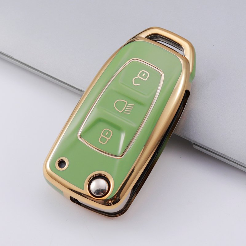 Gold Edge TPU car accessories key case cover Fit for TATA Altroz Harrier Tigor BS6 Gravitas Car Keys Shell