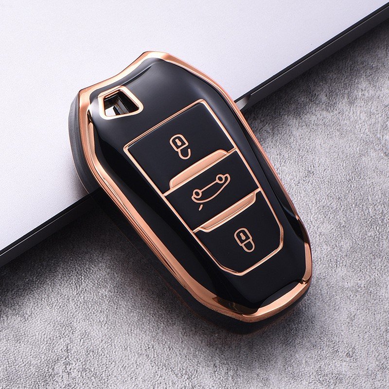 Car Key Fob Cover Case Fit for Peugeot 4008 5008 308 Key Protective Cover Keychain TPU Key Holder Car Accessory