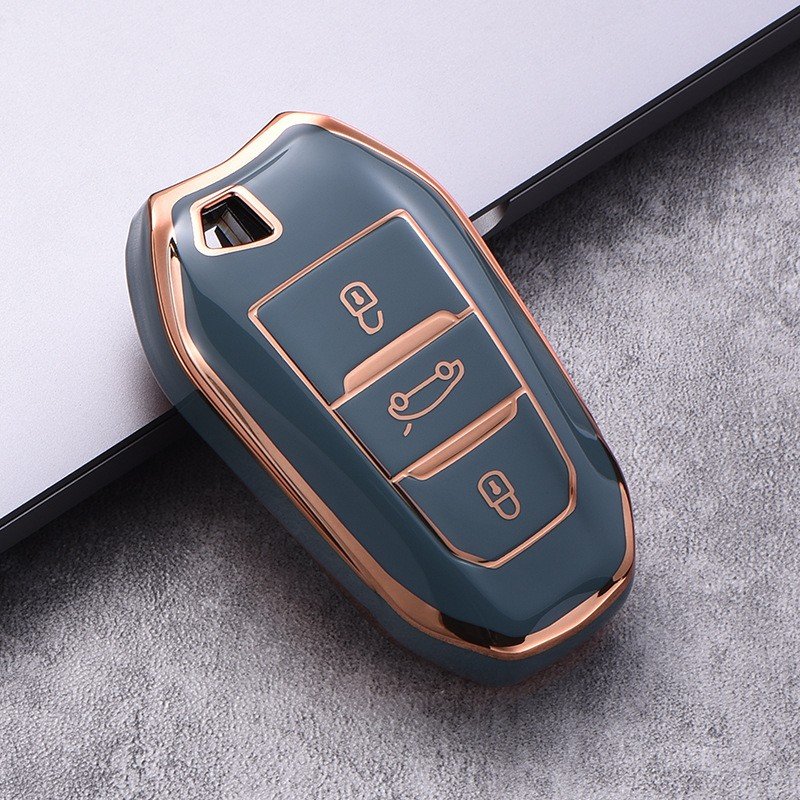 Car Key Fob Cover Case Fit for Peugeot 4008 5008 308 Key Protective Cover Keychain TPU Key Holder Car Accessory