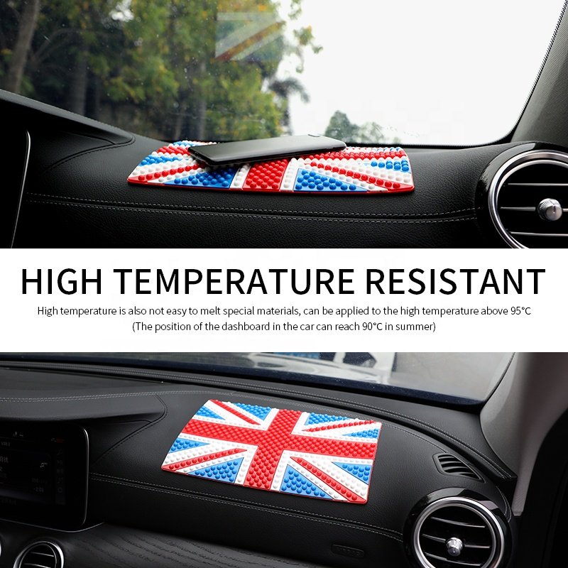 Factory Custom Logo National Flag Design Car Dashboard Sticky Anti-Slip PVC Mat Non-Slip Sticky Pad For Phone