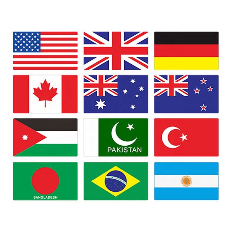 Factory Custom Logo National Flag Design Car Dashboard Sticky Anti-Slip PVC Mat Non-Slip Sticky Pad For Phone