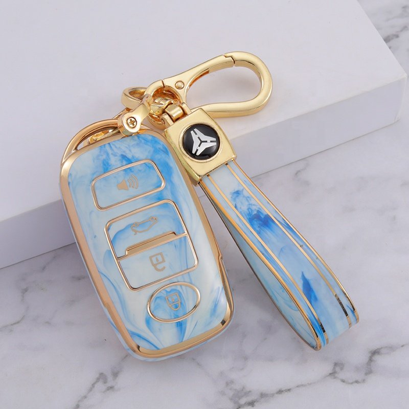 New Fashion Jade TPU Car Key Case Cover with keychain For Perodua Myvi Ativa Alza 2022 4 Button car accessories key protector