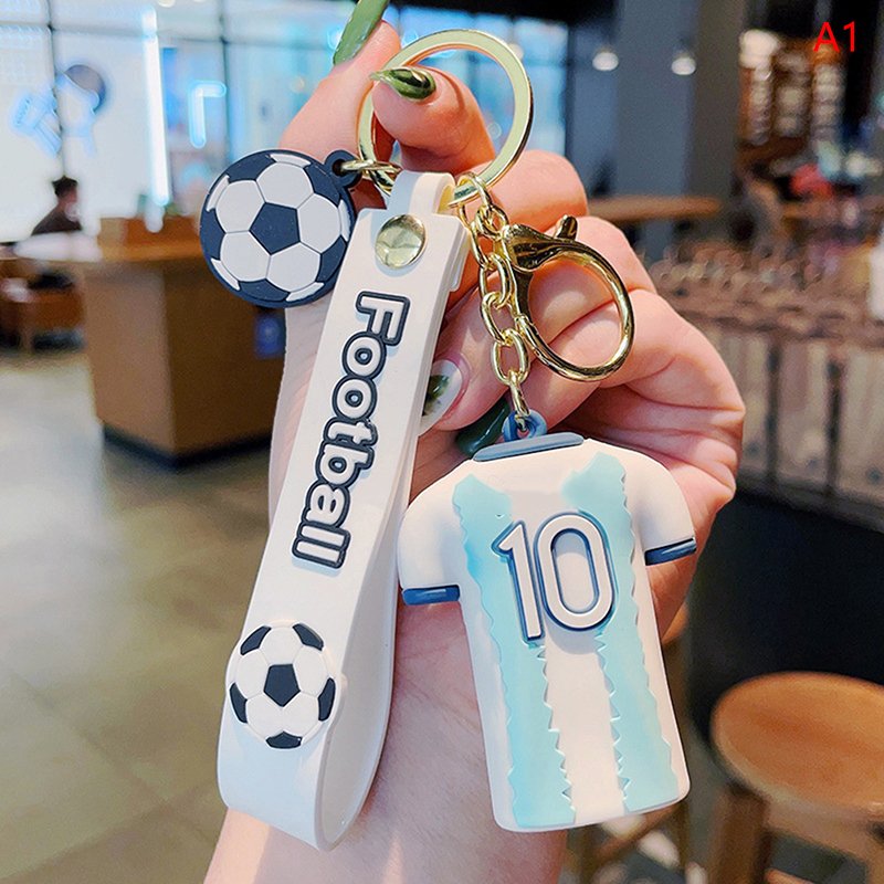 Creative Cute Football Jersey Keychains Gift Custom Car Pendant Accessories Soccer Jersey Key Chain Wholesale