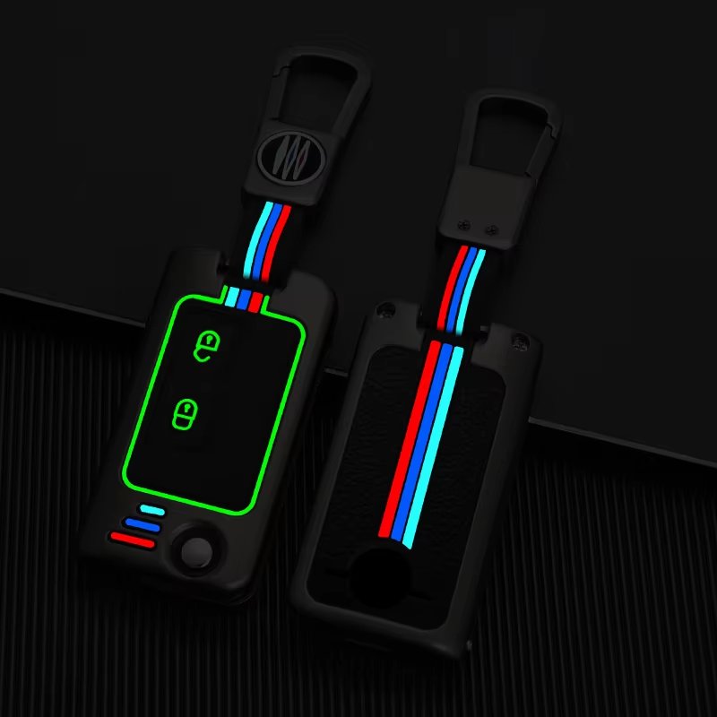 Automotive Accessories Interior Zinc Alloy+Silicone Flip Car Key Cover Case Key Fob Folding Cover Suitable for Haima