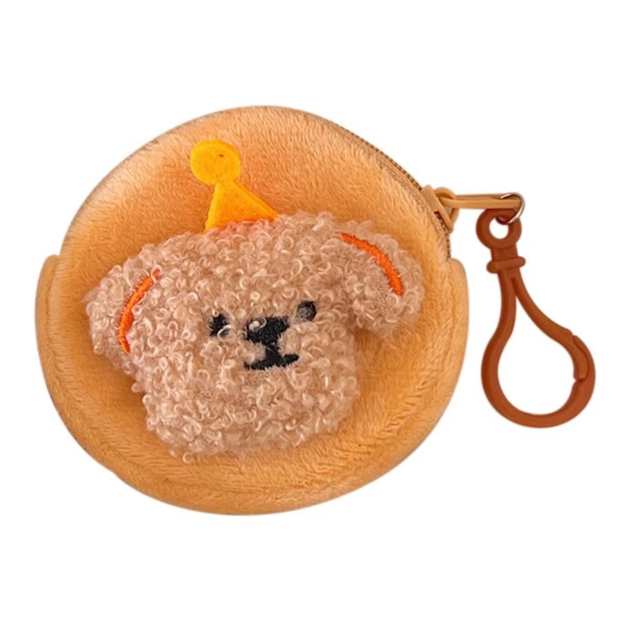Lilangda Cute Plush Puppy Coin Purse Student Purse Key Sundry Storage Bag Girl Heart Earphone Bag Wholesale Backpack Pendant