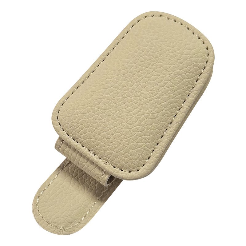 Multi-functional Car Glasses Holder Car Visor Sunglasses Leather Eyeglasses Hanger Clip Eyeglasses Auto Accessories for Car