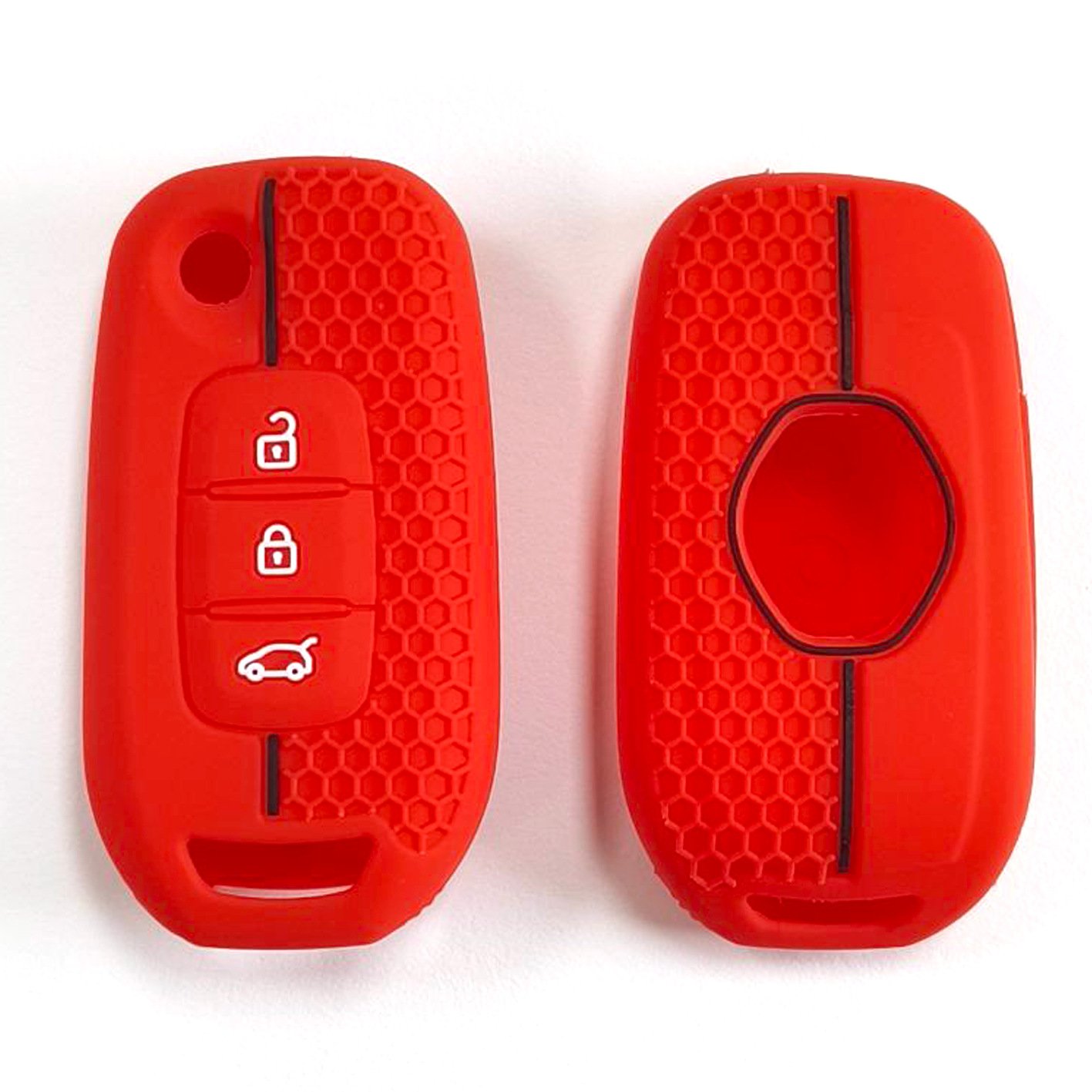 Hot Selling New Fashion Personalized Silicone and Grid 3 button Car Key Fob Cover Case For Car Accessories RENAULT DongFeng