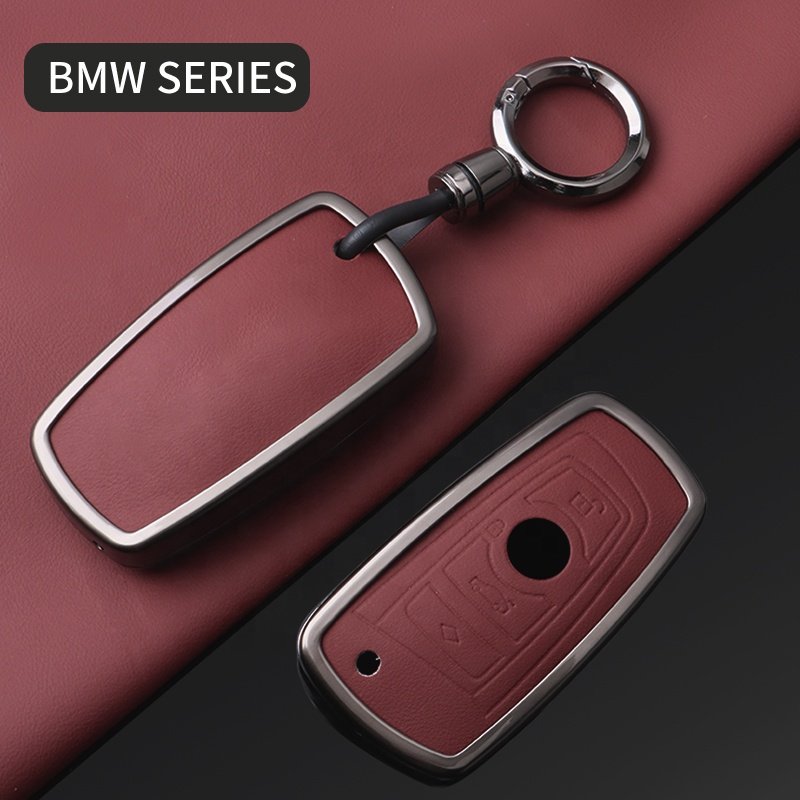 Professional Manufacturers' Custom Leather Car Key Fob Case New Design Zinc Alloy Key Covers Wholesale Car Protection