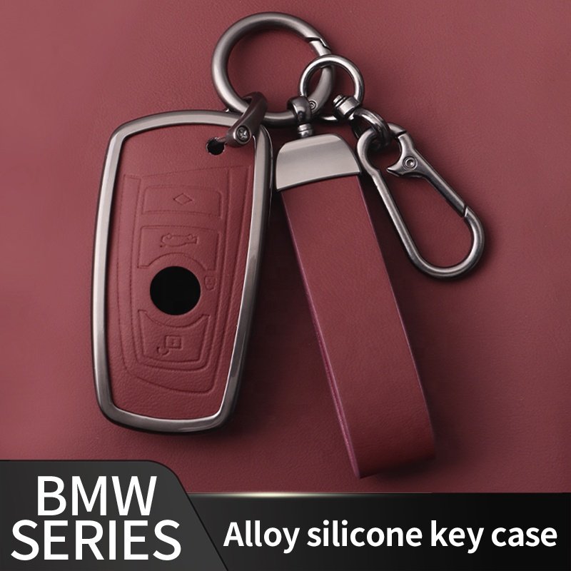 Professional Manufacturers' Custom Leather Car Key Fob Case New Design Zinc Alloy Key Covers Wholesale Car Protection