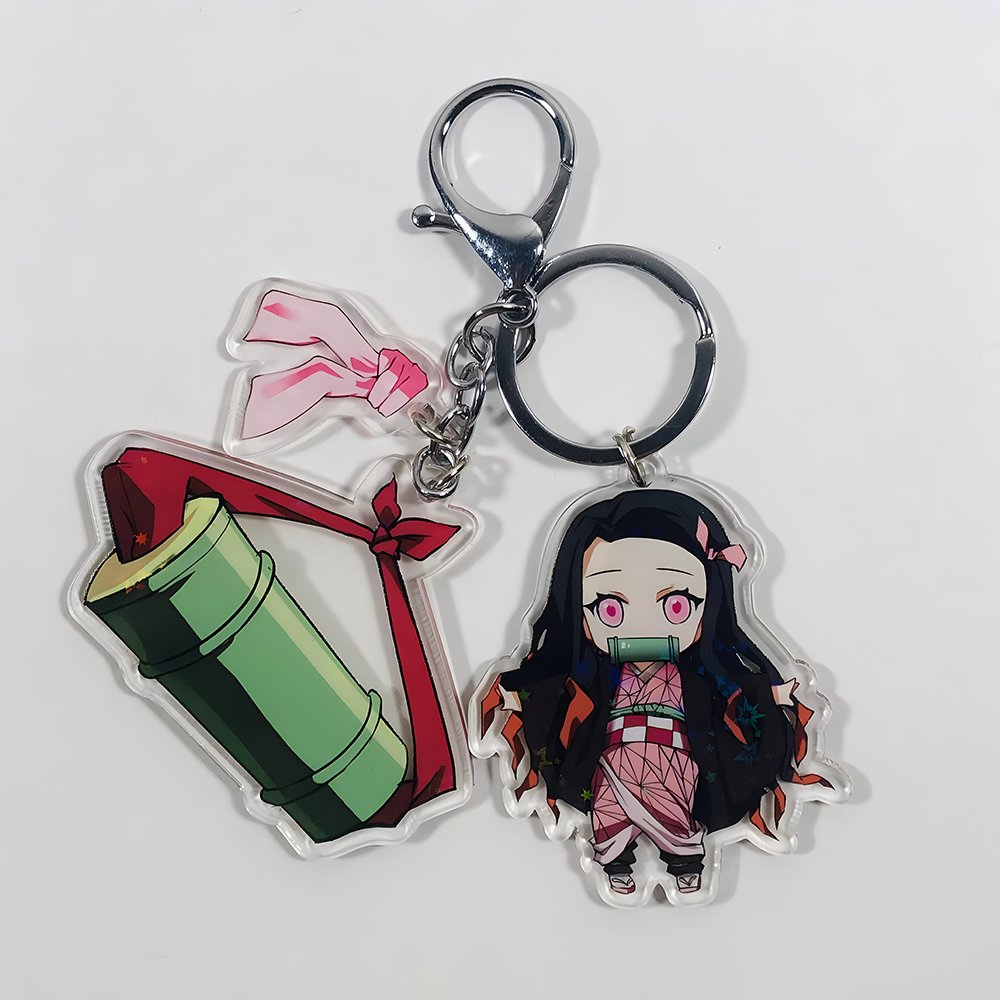 Acrylic Transparent Customization Key Chain Anime Transparent Clear Plastic Keychain Charm Clear Pendant Free Design