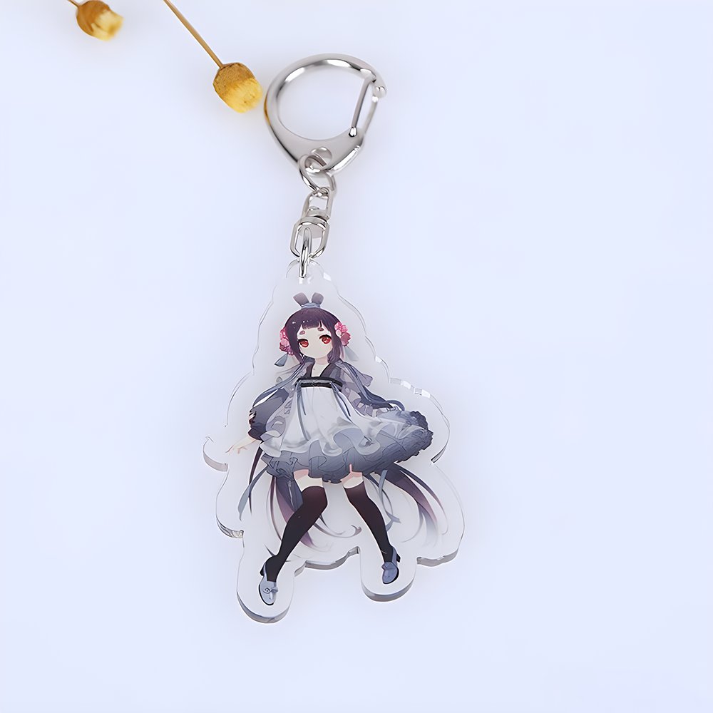 Acrylic Transparent Customization Key Chain Anime Transparent Clear Plastic Keychain Charm Clear Pendant Free Design