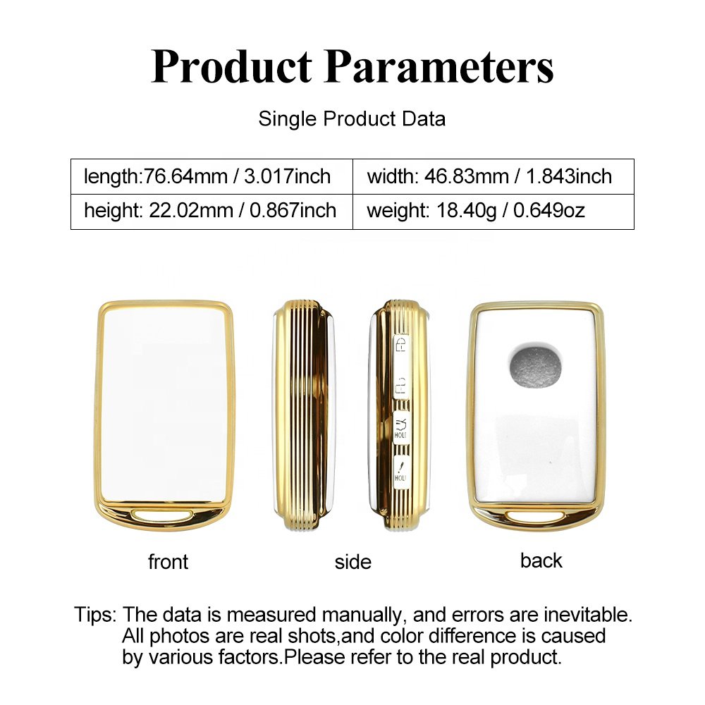 High Quality Wholesale Price With Key Chain Gold TPU Car Key Cover