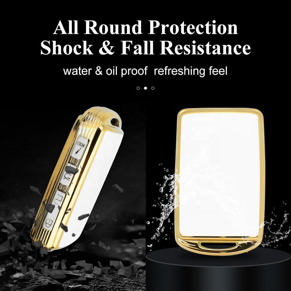 High Quality Wholesale Price With Key Chain Gold TPU Car Key Cover