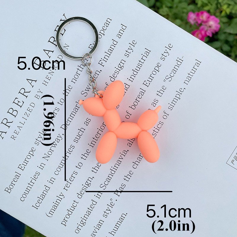 Balloon Dog Keychain Custom Bag Car Keyring Pendant Fashion Stereo Cute Balloon Dog Keychain Key Ring Fun Keychain Wholesale