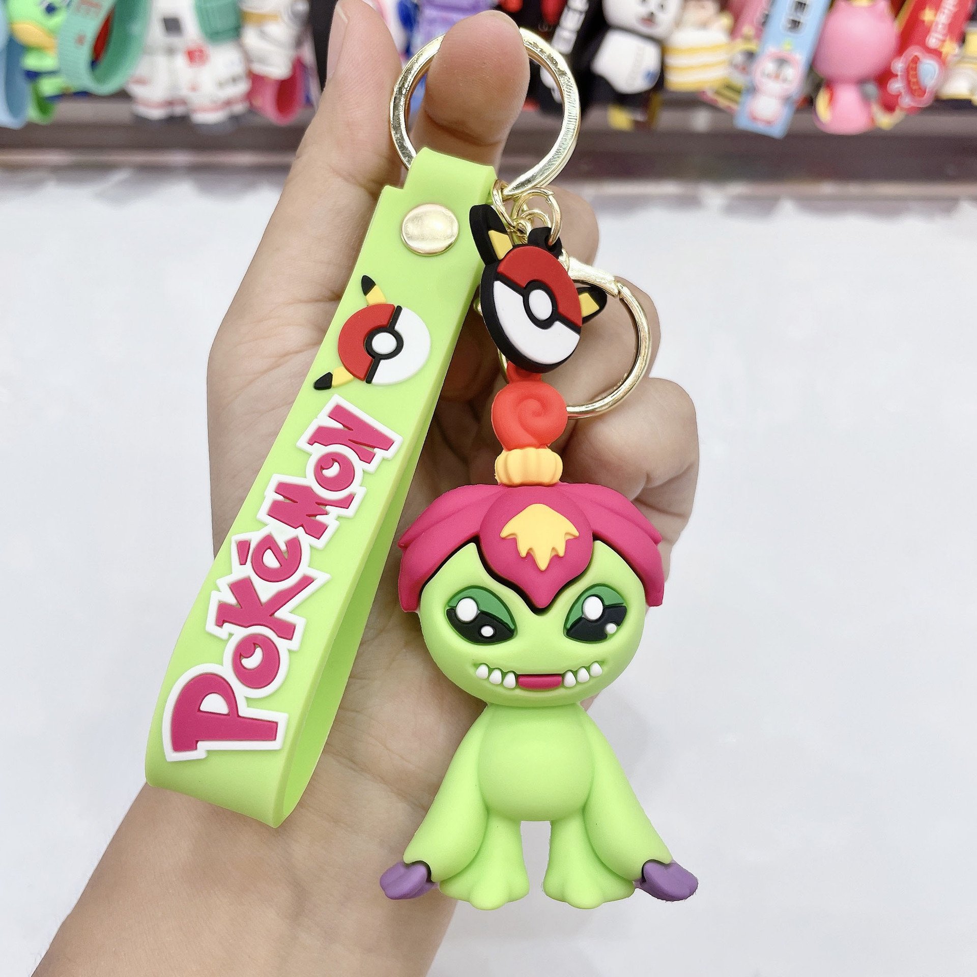 Hot Selling Japanese Anime Digimon Adventure Monster Cartoon Toy Key Chain Car Pendant Accessories 3D Rubber Keychain