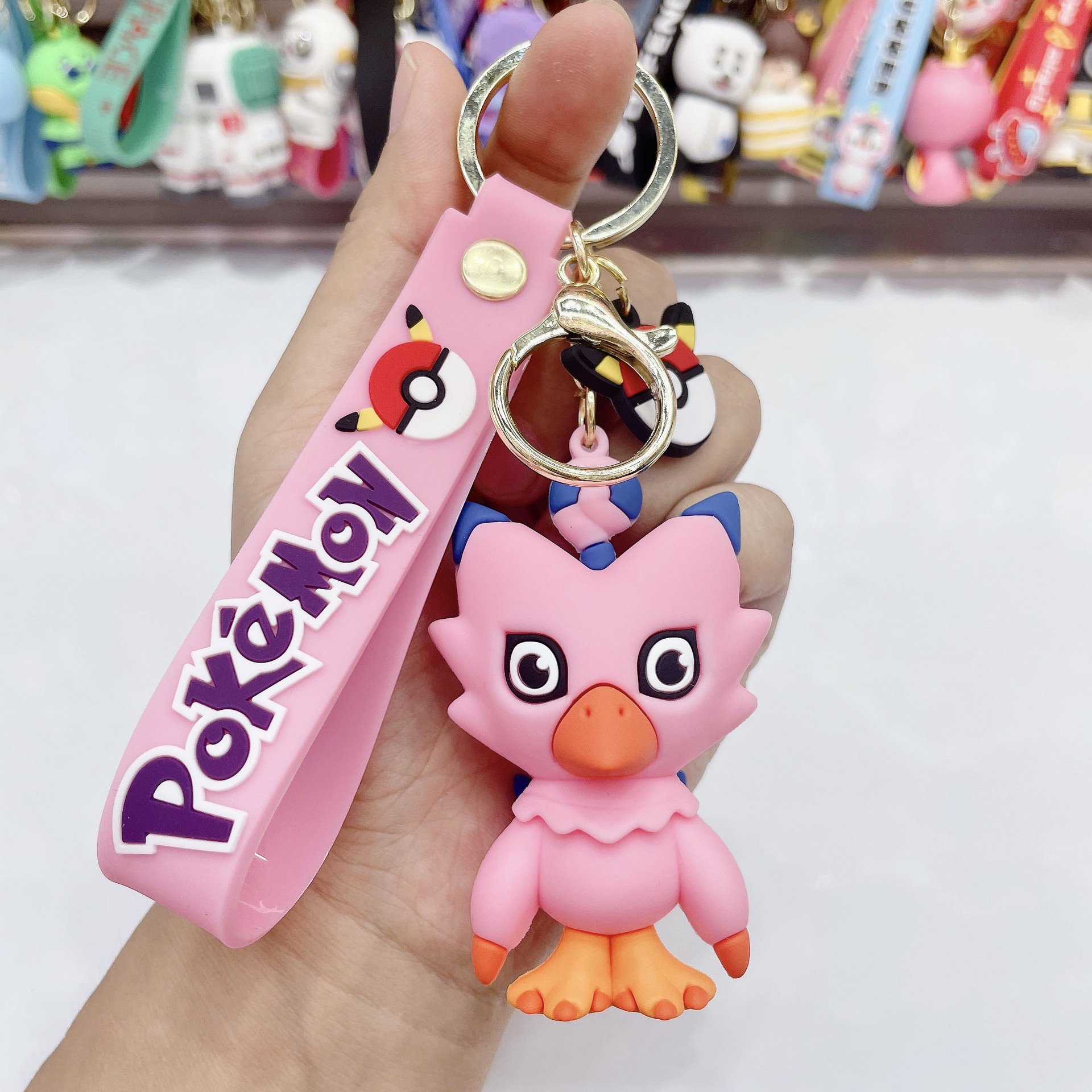 Hot Selling Japanese Anime Digimon Adventure Monster Cartoon Toy Key Chain Car Pendant Accessories 3D Rubber Keychain